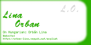 lina orban business card